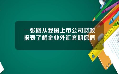 一张图从我国上市公司财政报表了解企业外汇套期保值