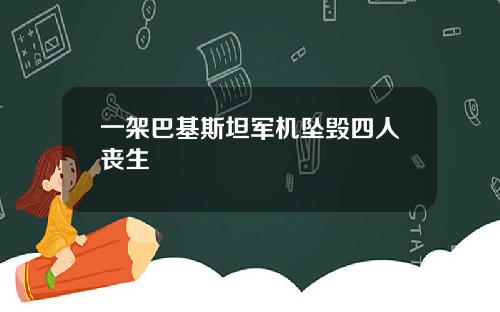 一架巴基斯坦军机坠毁四人丧生