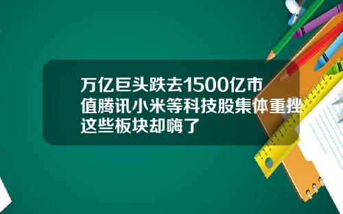 万亿巨头跌去1500亿市值腾讯小米等科技股集体重挫这些板块却嗨了