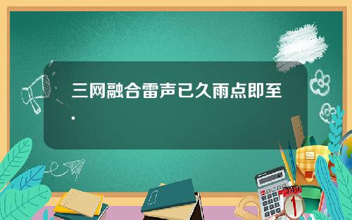 三网融合雷声已久雨点即至.