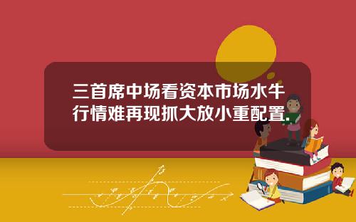 三首席中场看资本市场水牛行情难再现抓大放小重配置.