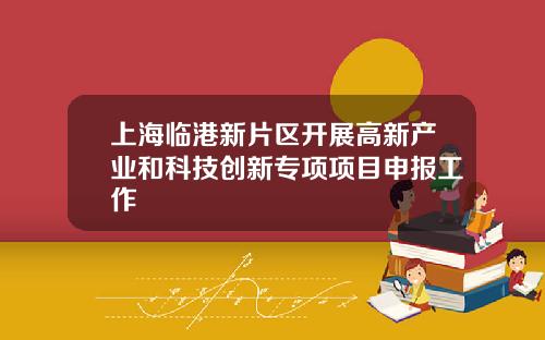 上海临港新片区开展高新产业和科技创新专项项目申报工作