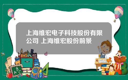 上海维宏电子科技股份有限公司 上海维宏股份前景