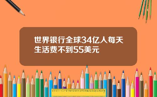 世界银行全球34亿人每天生活费不到55美元