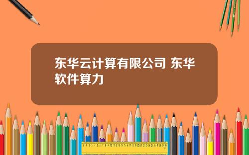 东华云计算有限公司 东华软件算力