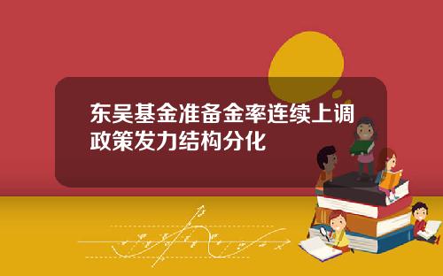 东吴基金准备金率连续上调政策发力结构分化