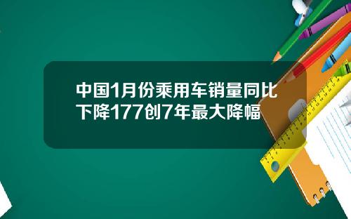 中国1月份乘用车销量同比下降177创7年最大降幅