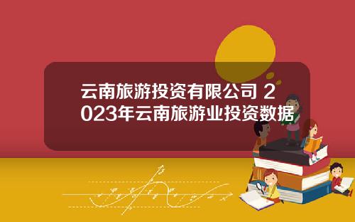 云南旅游投资有限公司 2023年云南旅游业投资数据