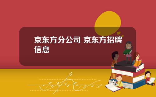 京东方分公司 京东方招聘信息