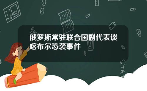 俄罗斯常驻联合国副代表谈喀布尔恐袭事件