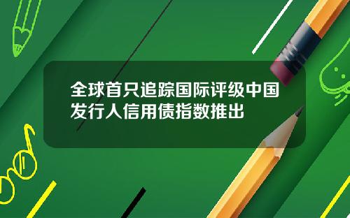 全球首只追踪国际评级中国发行人信用债指数推出