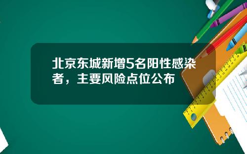 北京东城新增5名阳性感染者，主要风险点位公布