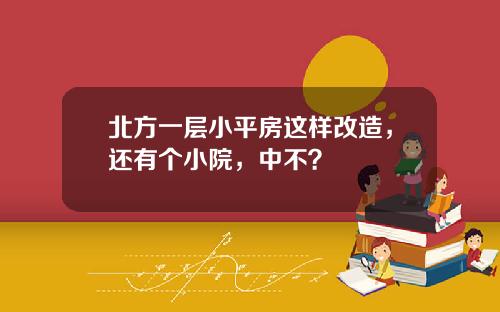 北方一层小平房这样改造，还有个小院，中不？