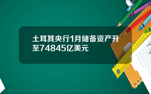 土耳其央行1月储备资产升至74845亿美元