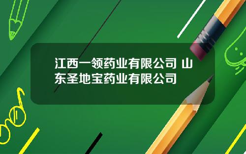 江西一领药业有限公司 山东圣地宝药业有限公司