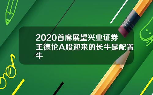 2020首席展望兴业证券王德伦A股迎来的长牛是配置牛