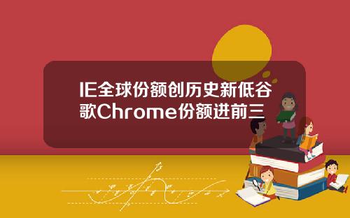 IE全球份额创历史新低谷歌Chrome份额进前三