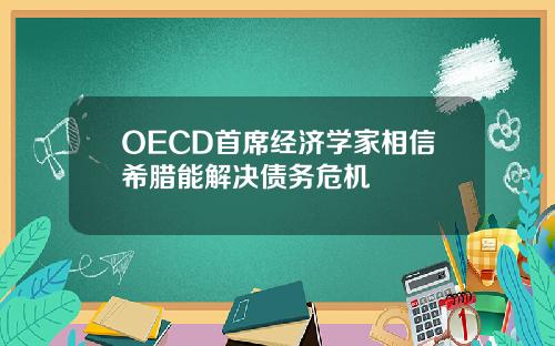 OECD首席经济学家相信希腊能解决债务危机