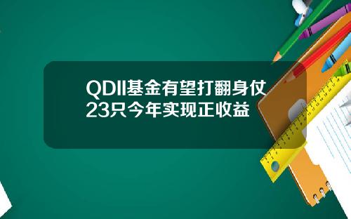 QDII基金有望打翻身仗23只今年实现正收益