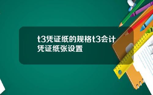 t3凭证纸的规格t3会计凭证纸张设置