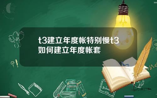 t3建立年度帐特别慢t3如何建立年度帐套