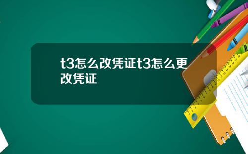 t3怎么改凭证t3怎么更改凭证