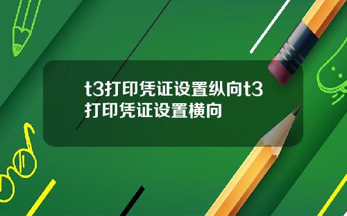 t3打印凭证设置纵向t3打印凭证设置横向