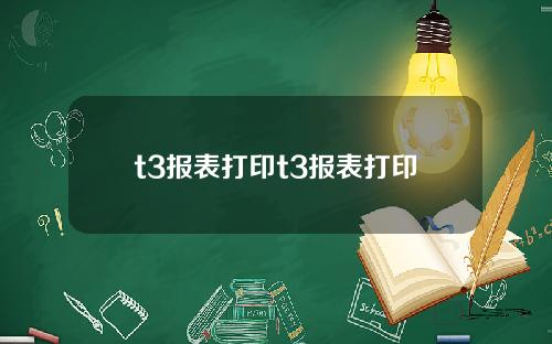 t3报表打印t3报表打印