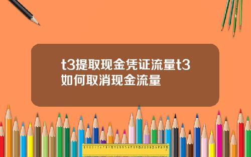 t3提取现金凭证流量t3如何取消现金流量