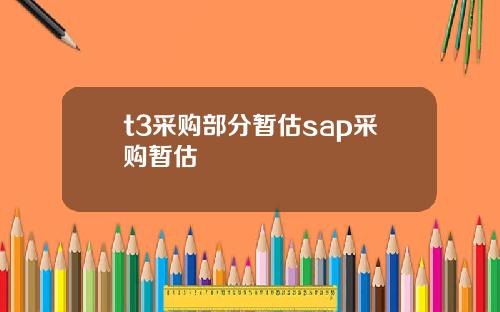 t3采购部分暂估sap采购暂估