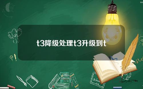 t3降级处理t3升级到t