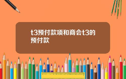 t3预付款项和商会t3的预付款