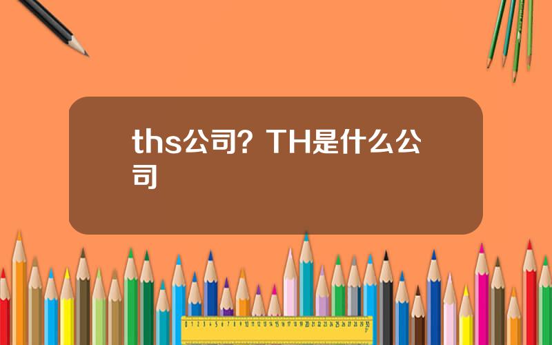 ths公司？TH是什么公司