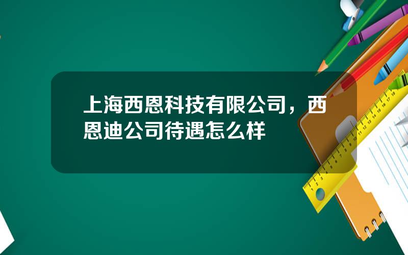 上海西恩科技有限公司，西恩迪公司待遇怎么样