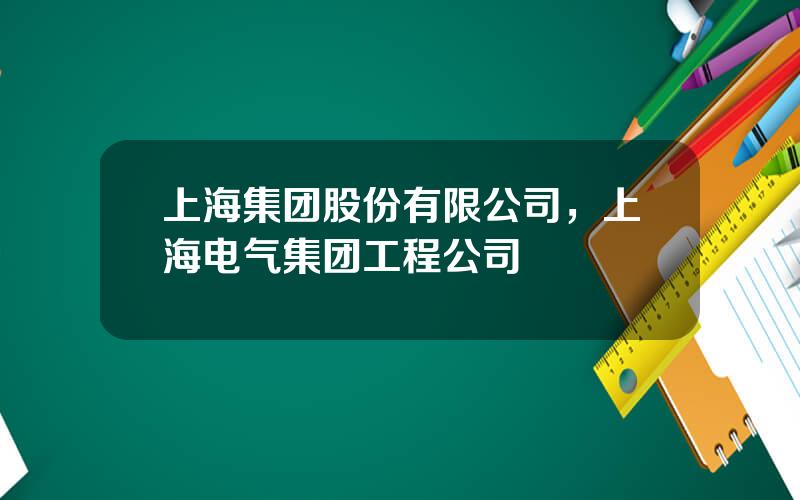 上海集团股份有限公司，上海电气集团工程公司