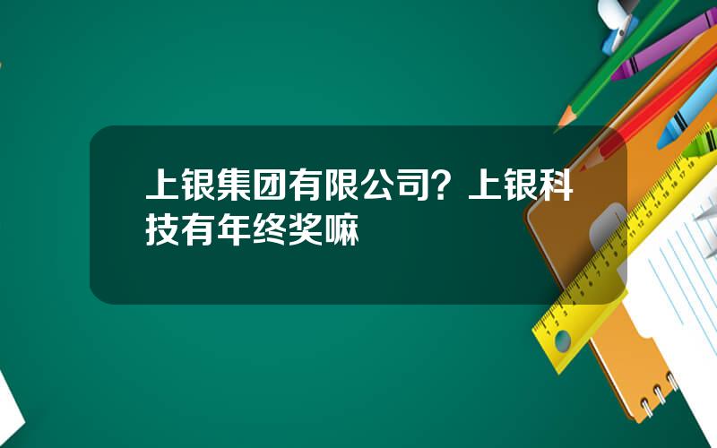 上银集团有限公司？上银科技有年终奖嘛