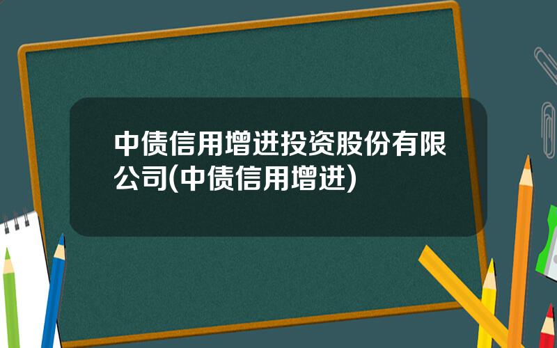 中债信用增进投资股份有限公司(中债信用增进)