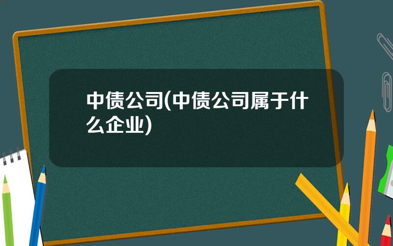 中债公司(中债公司属于什么企业)