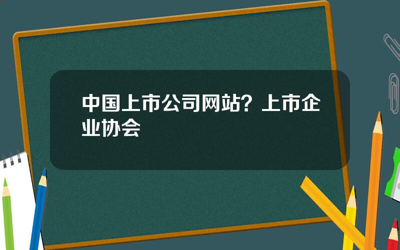 中国上市公司网站？上市企业协会