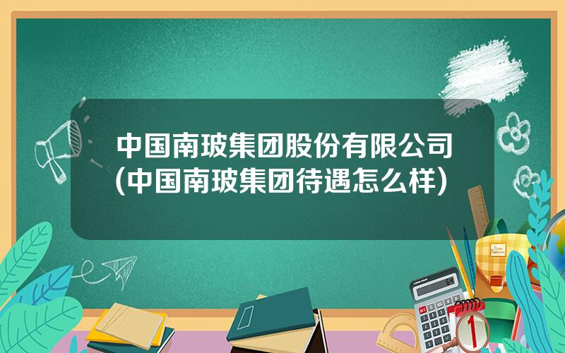 中国南玻集团股份有限公司(中国南玻集团待遇怎么样)