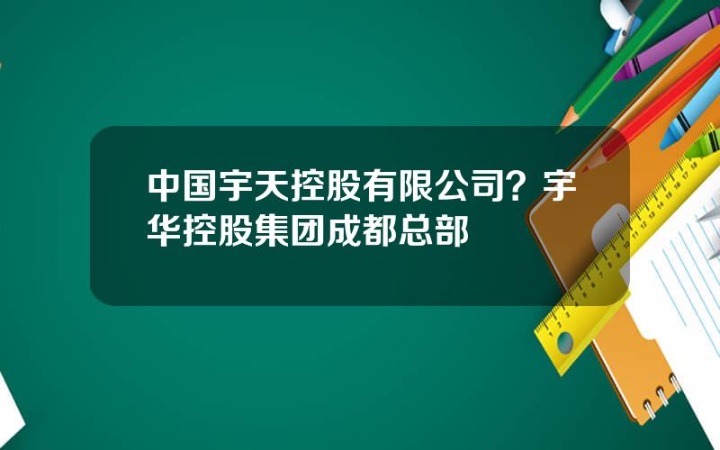 中国宇天控股有限公司？宇华控股集团成都总部