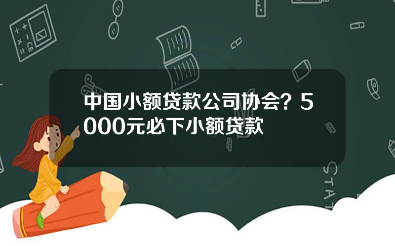 中国小额贷款公司协会？5000元必下小额贷款