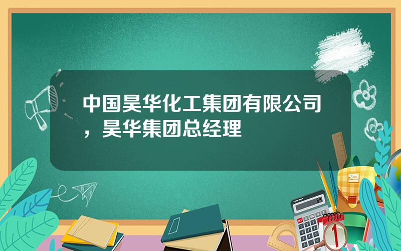 中国昊华化工集团有限公司，昊华集团总经理