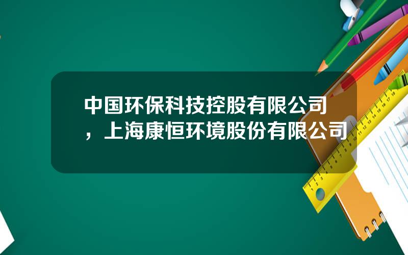 中国环保科技控股有限公司，上海康恒环境股份有限公司