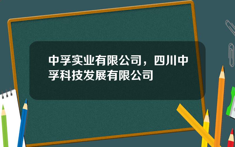 中孚实业有限公司，四川中孚科技发展有限公司