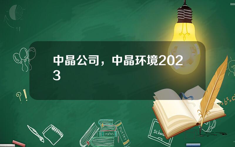 中晶公司，中晶环境2023