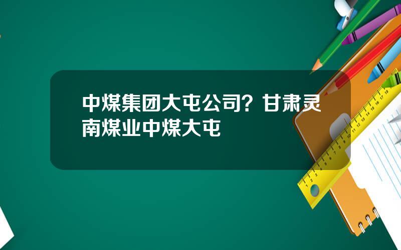 中煤集团大屯公司？甘肃灵南煤业中煤大屯