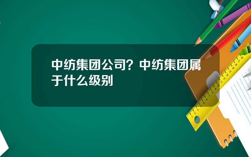 中纺集团公司？中纺集团属于什么级别