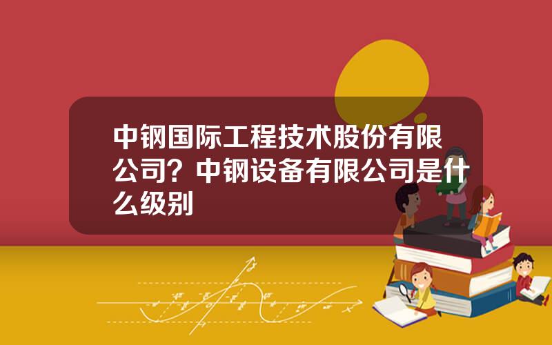 中钢国际工程技术股份有限公司？中钢设备有限公司是什么级别