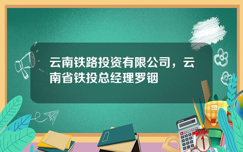 云南铁路投资有限公司，云南省铁投总经理罗铟